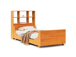 Cama com Estante Sem Colchão 75x190 Cm Madeira Maciça MAISON EXCLUSIVE