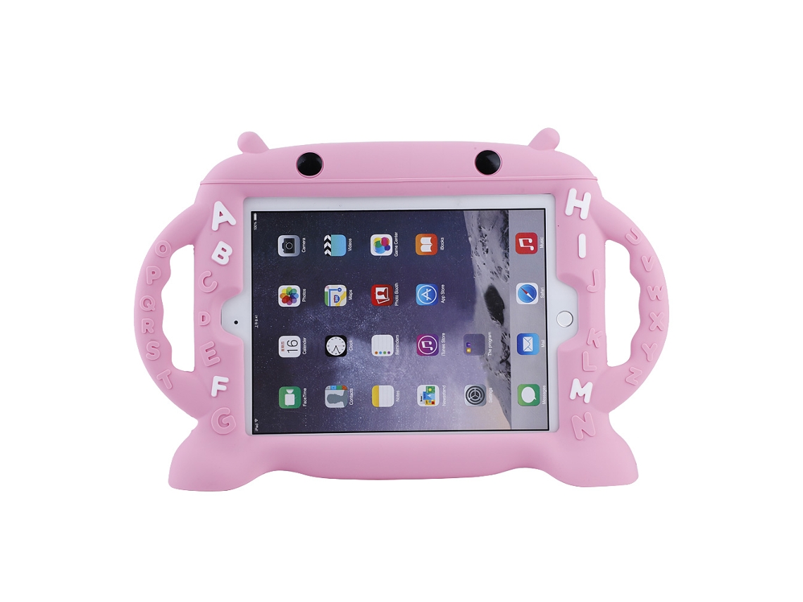 Capa De Silicone (suporte Antichoque) Para Ipad 2/3/4 De 9,7 Polegadas (rosa)