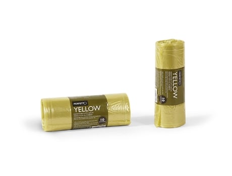 Saco de lixo 0360B Amarelo 10 peça(s) PERFETTO