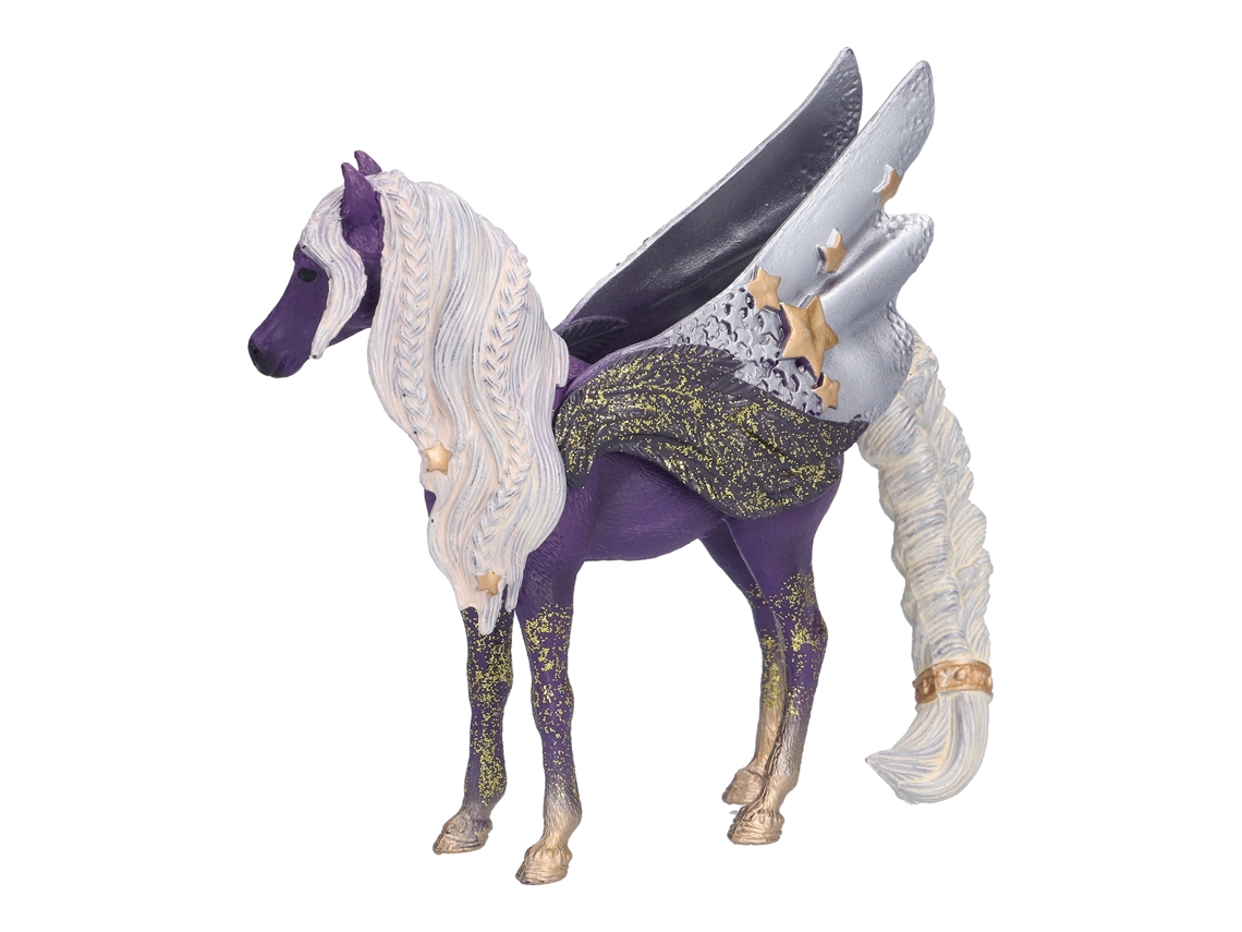 Mali brinquedo de Figurina de Cavalo Pégaso Decorado Modelo Silmulation Animal Selvagem Roxo