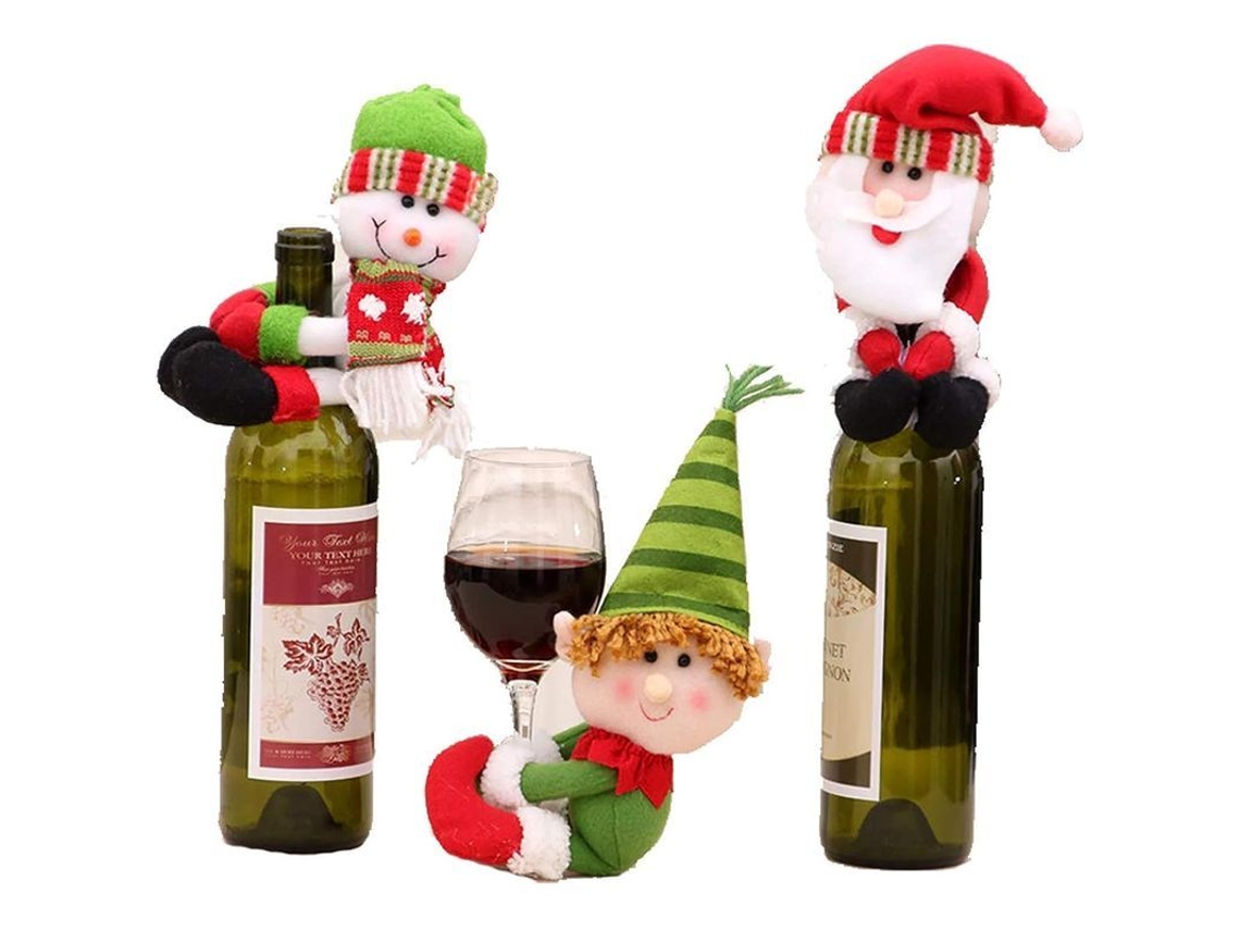 Conjunto de 3 Decorações de Mesa de Natal Rebe para Festas, Casamentos, Ano Novo e Natal, em Material Macio