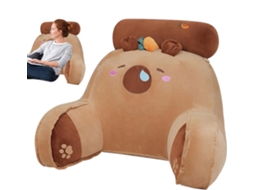 Almofada de Cama Capivara Pelúcia Desenho Animado para Apoio Braço Lombar Fofa e Confortável CHABERLU