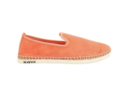 Espadrilles femininas Seavees Ocean Park, modelo 2026, em camurça laranja (Ocean Park_af_coral Suede).