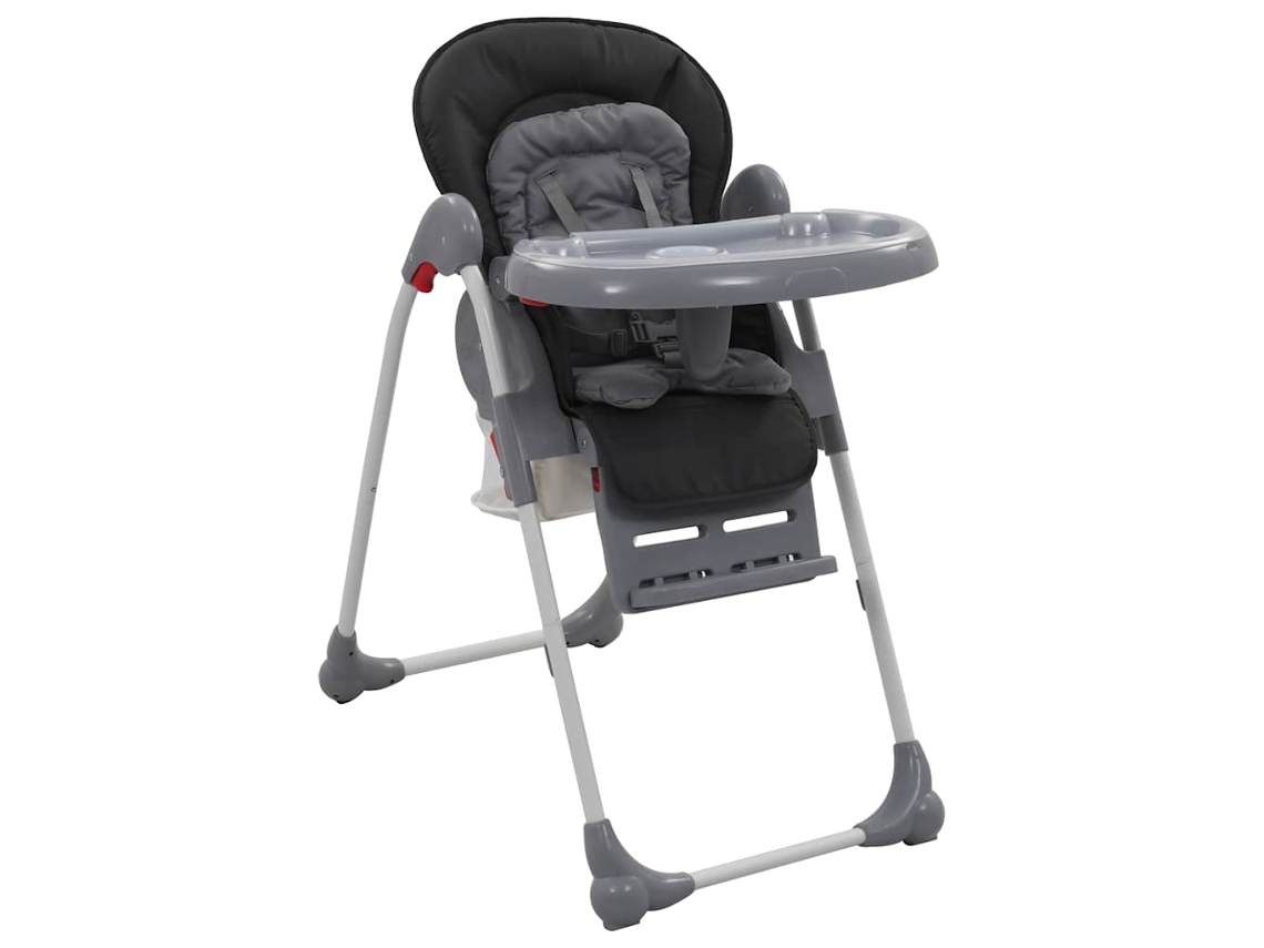 Vidaxl Cadeira De Refeição Para Bebé Cinzento