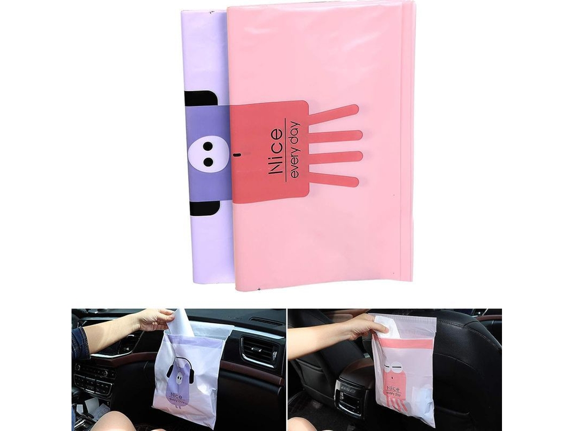 30 bolsas de lixo descartáveis adesivas, rosa, marca