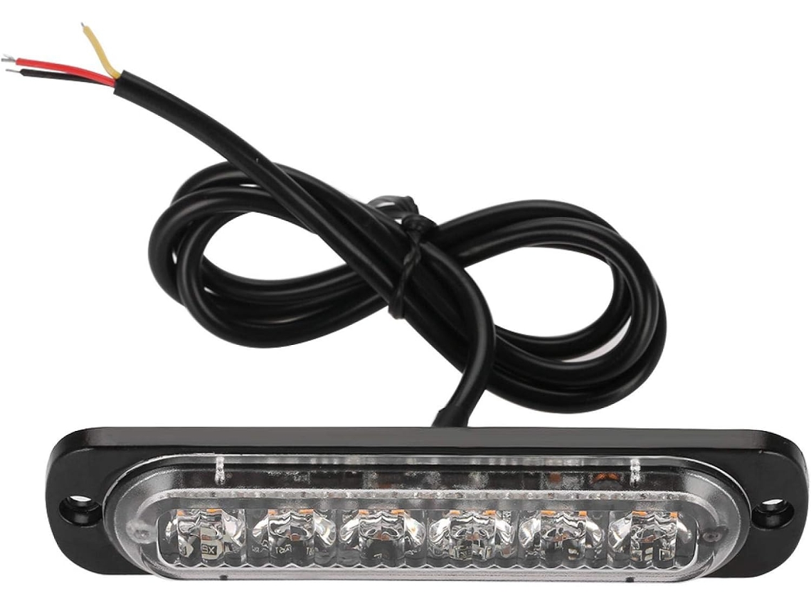 Yctze Para Qiilu Luzes De Led Intermitentes, Luz De Advertência Estroboscópica, 4 Peças 12-24v Universal Para Carro 6 Leds