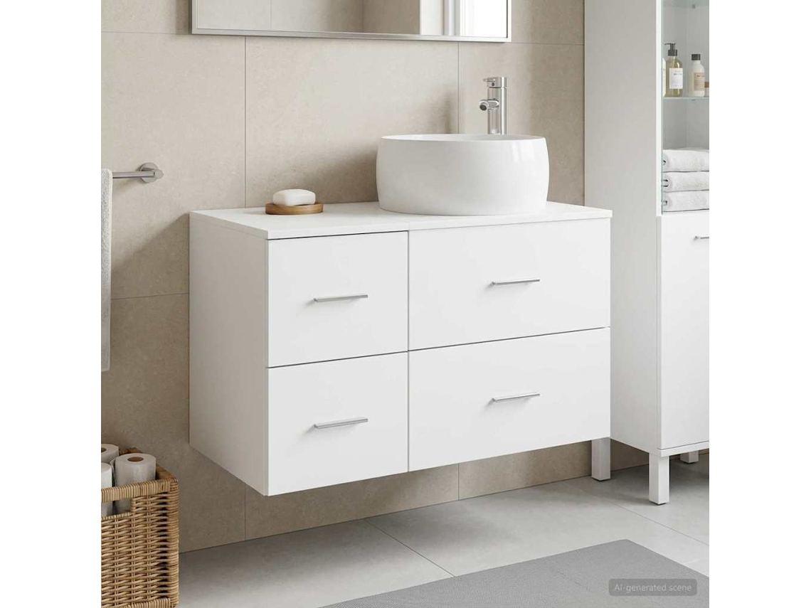 Vidaxl Conjunto De Móveis Para Banheiro 2 Unid. Branco