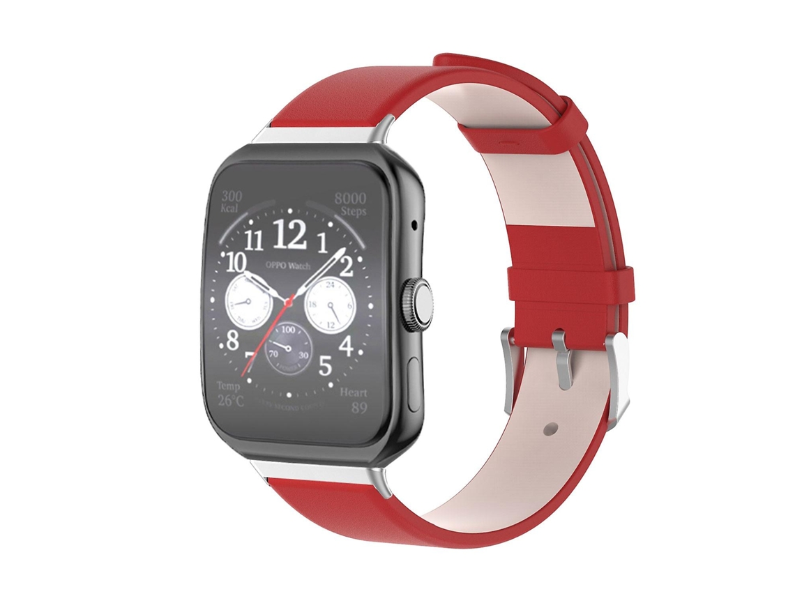 Pulseira de couro de substituição para relógio inteligente Oppo Watch 3, pulseira ajustável para bicicleta elétrica.