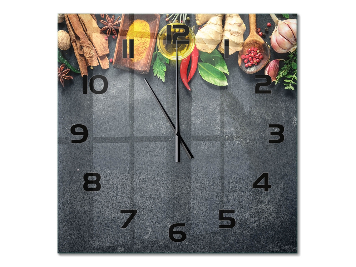 Relógio De Parede Multicor Decorativo Quadrado Espelharte (60x60 Cm)