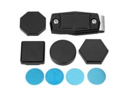 Kklv-caja De Tiza De Billar Magnética De Aluminio Con Clip Hexagonal Octagonal Circular Cuadrada Para Pool Negro