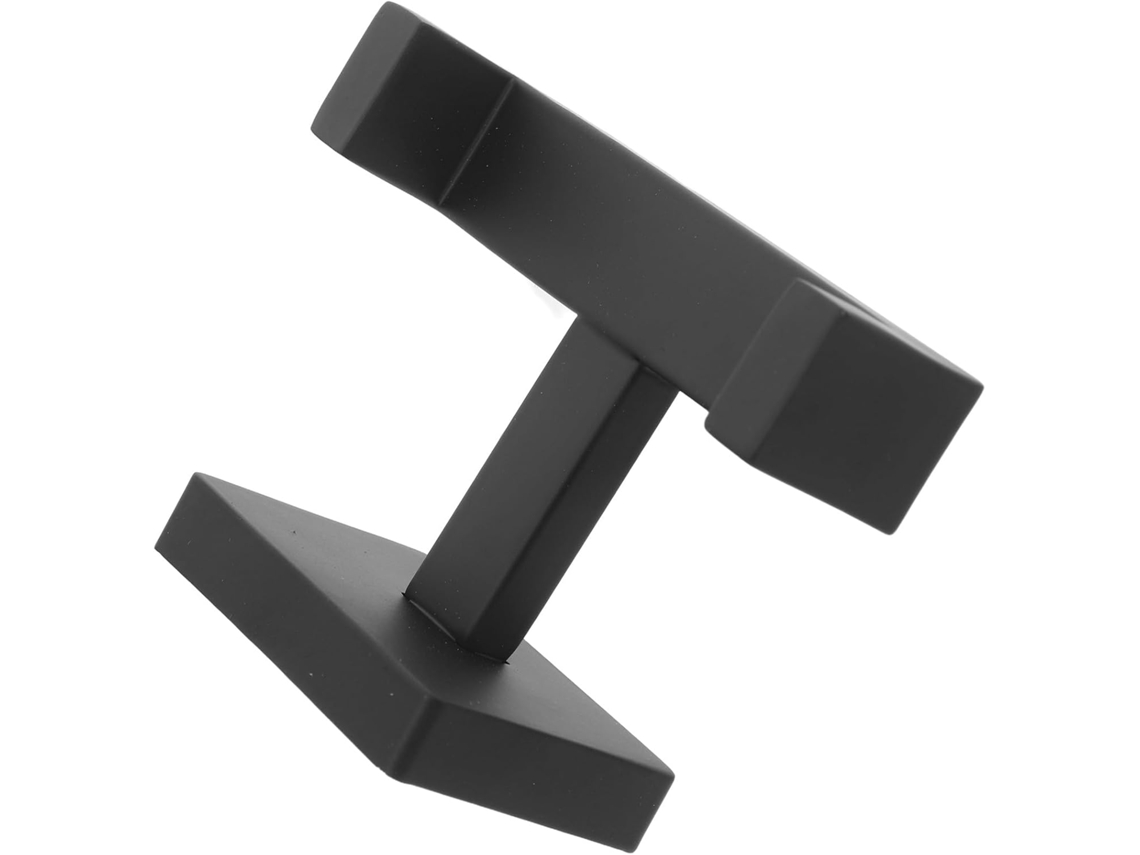 Gancho Duplo Para Toalhas Em Aço Inoxidável Preto, Modelo Quadrado Resistente, Ideal Para Casacos E Chapéus.