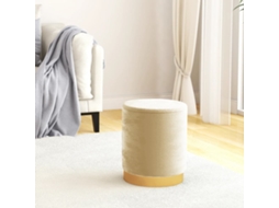 Vidaxl Banqueta Com Arrumação Redonda Veludo 31 X 37 Cm Damasco