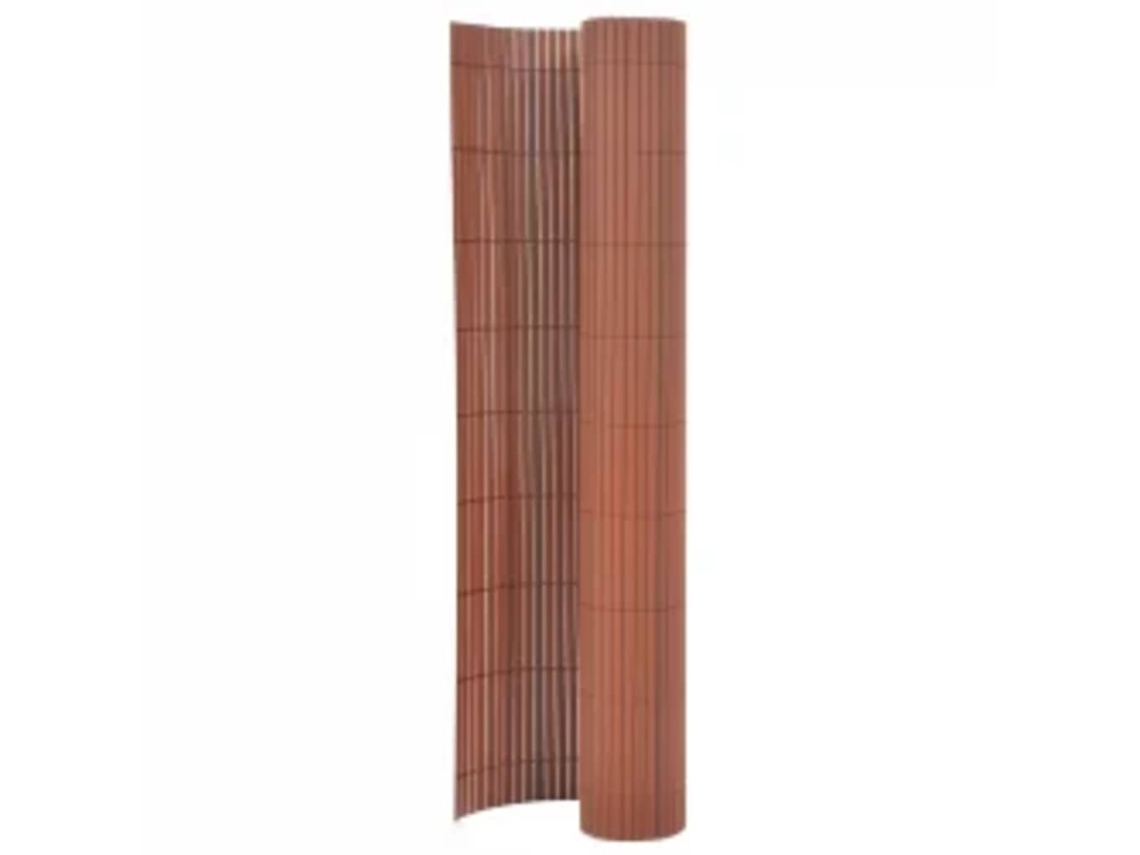 Vidaxl Cerca De Jardim Dupla Face 90x400 Cm Castanho