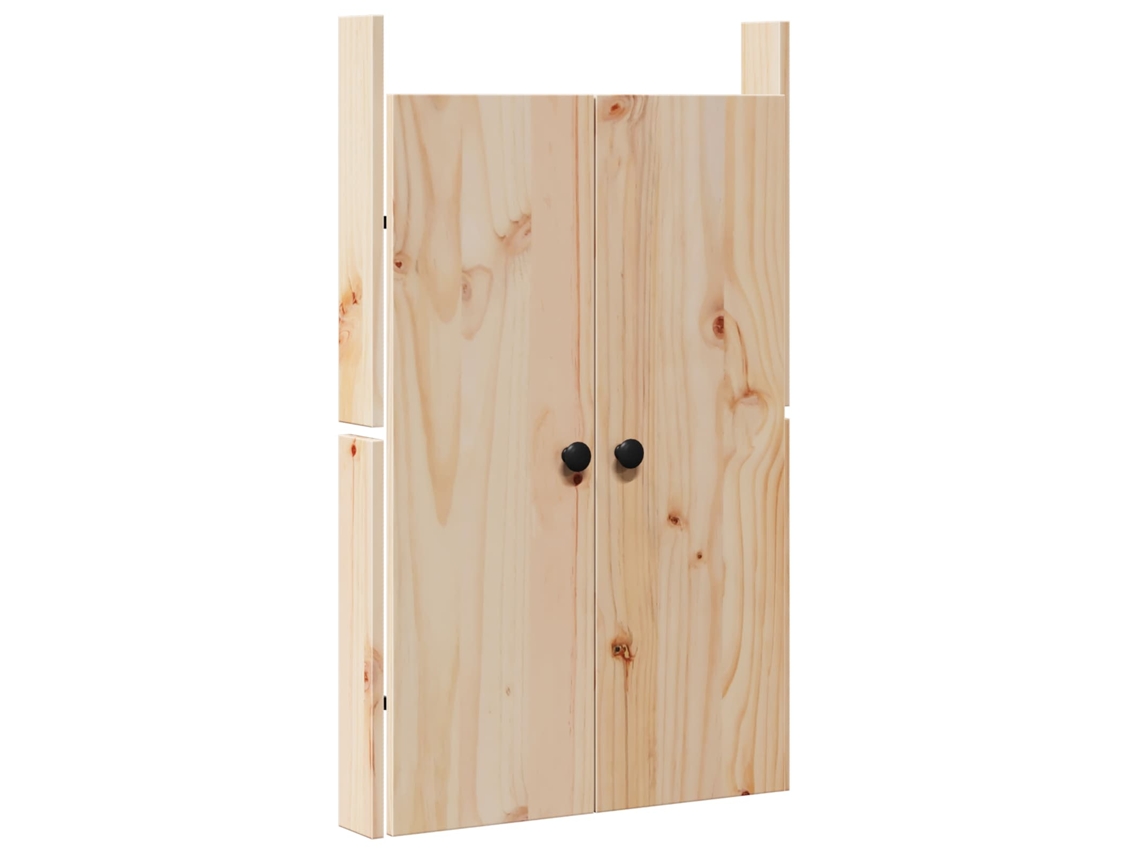 Conjunto 1 Porta De Cozinha Vidaxl Castanho Madeira De Pinho Maciça (50 X 9 X 82 Cm)