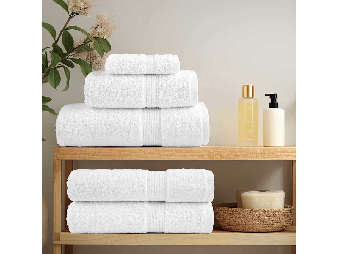 Vidaxl Toalha De Convidado Solund 10 Unid. Branco 15 X 21 Cm 550 Gsm