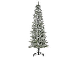 Árvore de Natal PVC e Aço Cor Verde e Branco Ø60x180 cm Homcom