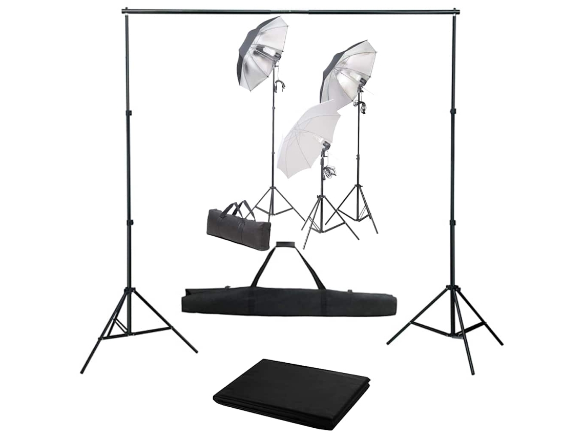 Studio Kit, Studio Kits Vidaxl Preto Alumínio (600 X 300 Cm)