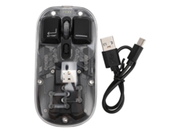 Mouse Rgb Transparente De Modo Duplo Sem Fio