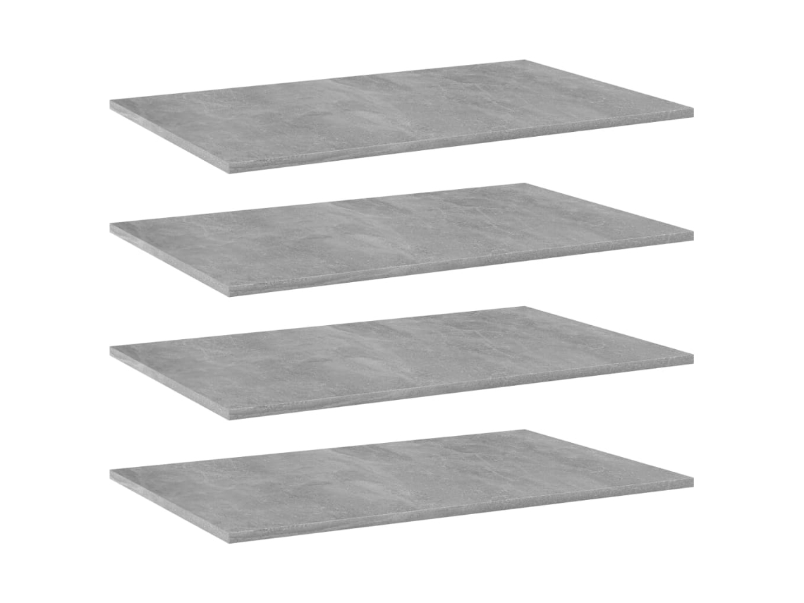 Bookshelf Board, Bookshelf Boards Vidaxl Cinzeto Madeira Processada (80 X 50 X 1.5 Cm)