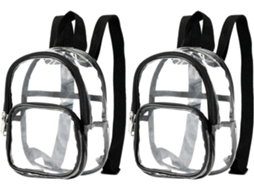 Nuobesty Com 2 Mini Mochilas Transparentes De Pvc, Pequenas Bolsas Impermeáveis Com Zíper Para