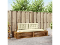 Vidaxl 2 Unid. Conjunto De Sofás Para Exterior Natural E Creme
