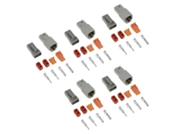5 Conjuntos Conector Elétrico Impermeável 2 Pinos Para Fiação Veicular Dtp04-2p