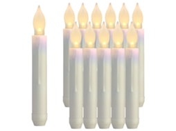 2026 12 Velas Led Elétricas de Palo Longo Sem Chama Decoração de Natal Luzes Decorativas