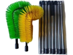 Escova De Limpeza Calhas Ajustável Fabuletta, Removedor De Detritos Telhado Extensível 3 Metros Com Ângulo Flexível, Kit
