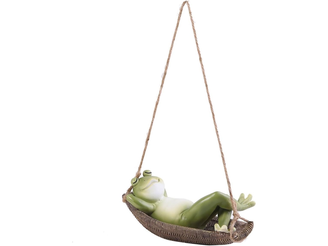 Rã Decorativa de Resina para Pendurar, com Bordas Lisas e Fácil de Guardar Figura para Jardim, para Uso Externo e CHABERLU