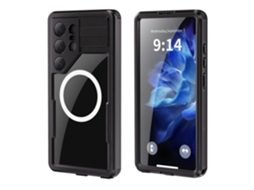 Capa Protetora Robusta E Durável Para Samsung S25 Ultra, Totalmente À Prova De Água E Resistente À Água - Preta.
