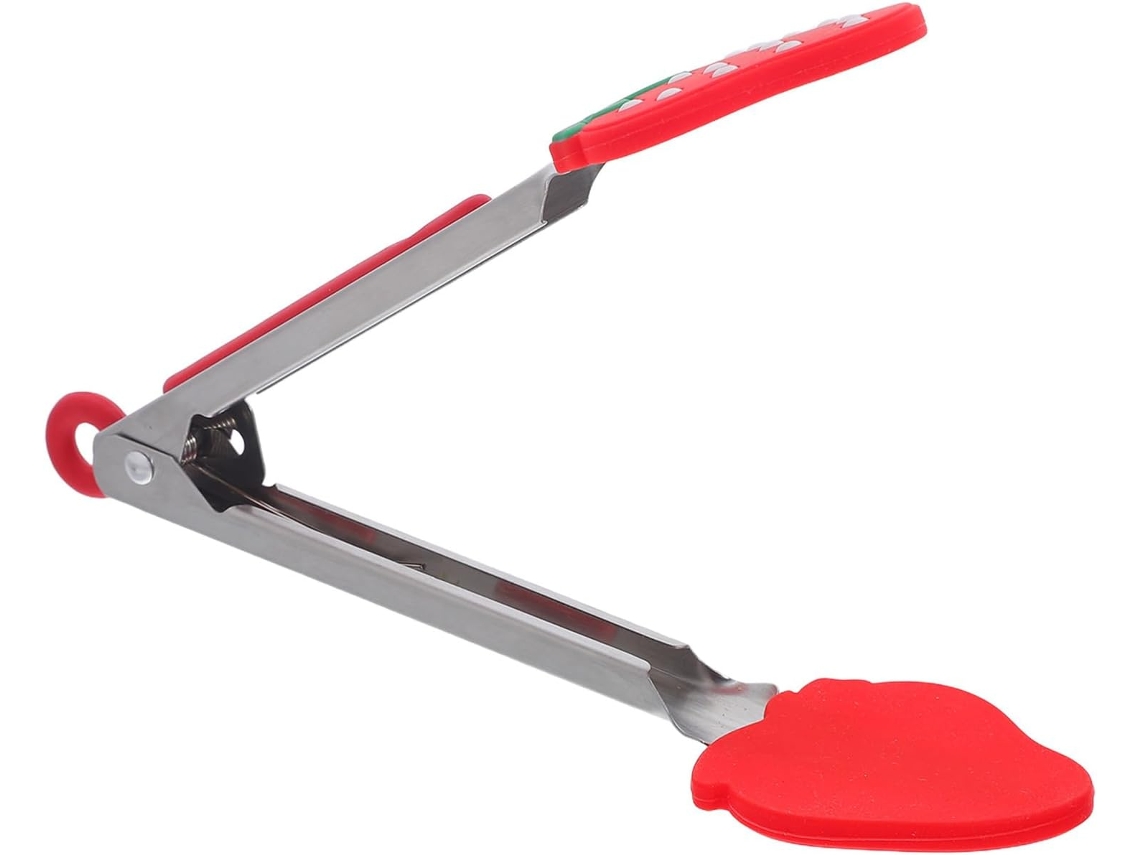 Pinça De Silicone Resistente Ao Calor Imikeya Com Pontas Aço Inoxidável, Trava De Segurança, Fácil De Limpar, Ideal Para