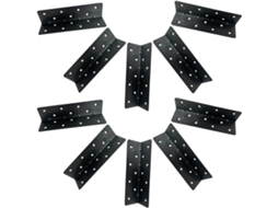 Hemobllo Conjunto De 10-conectores Canto Em Aço Carbono Preto Para Móveis Suporte Reforço 90-graus Design Moderno E