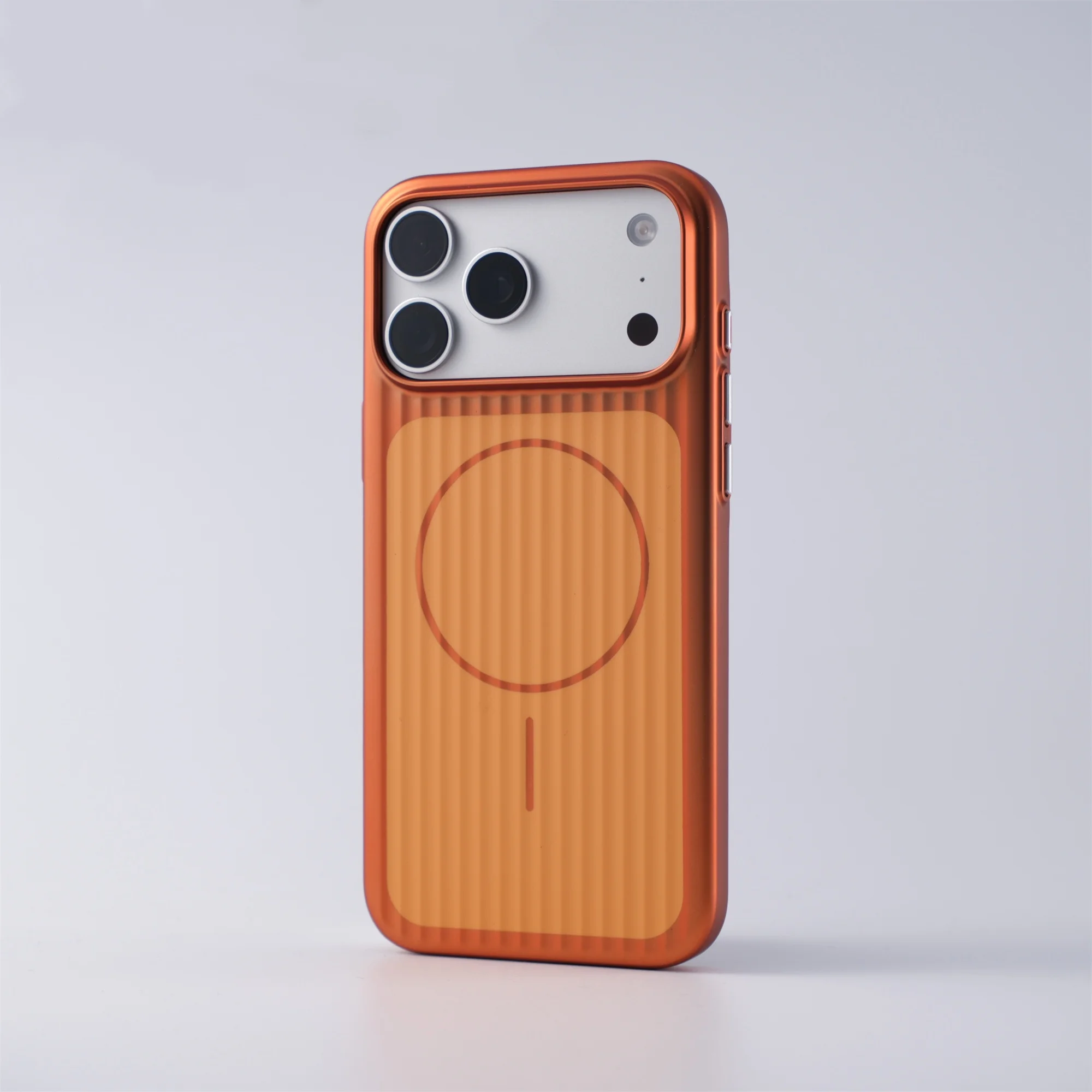 (laranja, Iphone 16 Pro Max) Capa Magnética Ultrafina Fosca Em Policarbonato Rígido – Compatível Com Carregamento Sem Fio E Resistente A Impactos