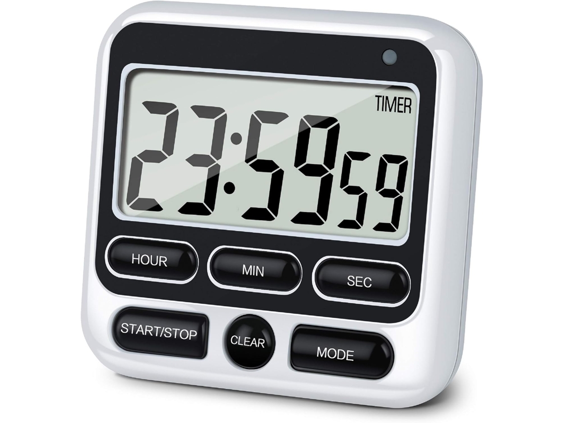 Temporizador De Cozinha Digital Com Alarme Silencioso/alto E Interruptor Liga/desliga Slowmoose