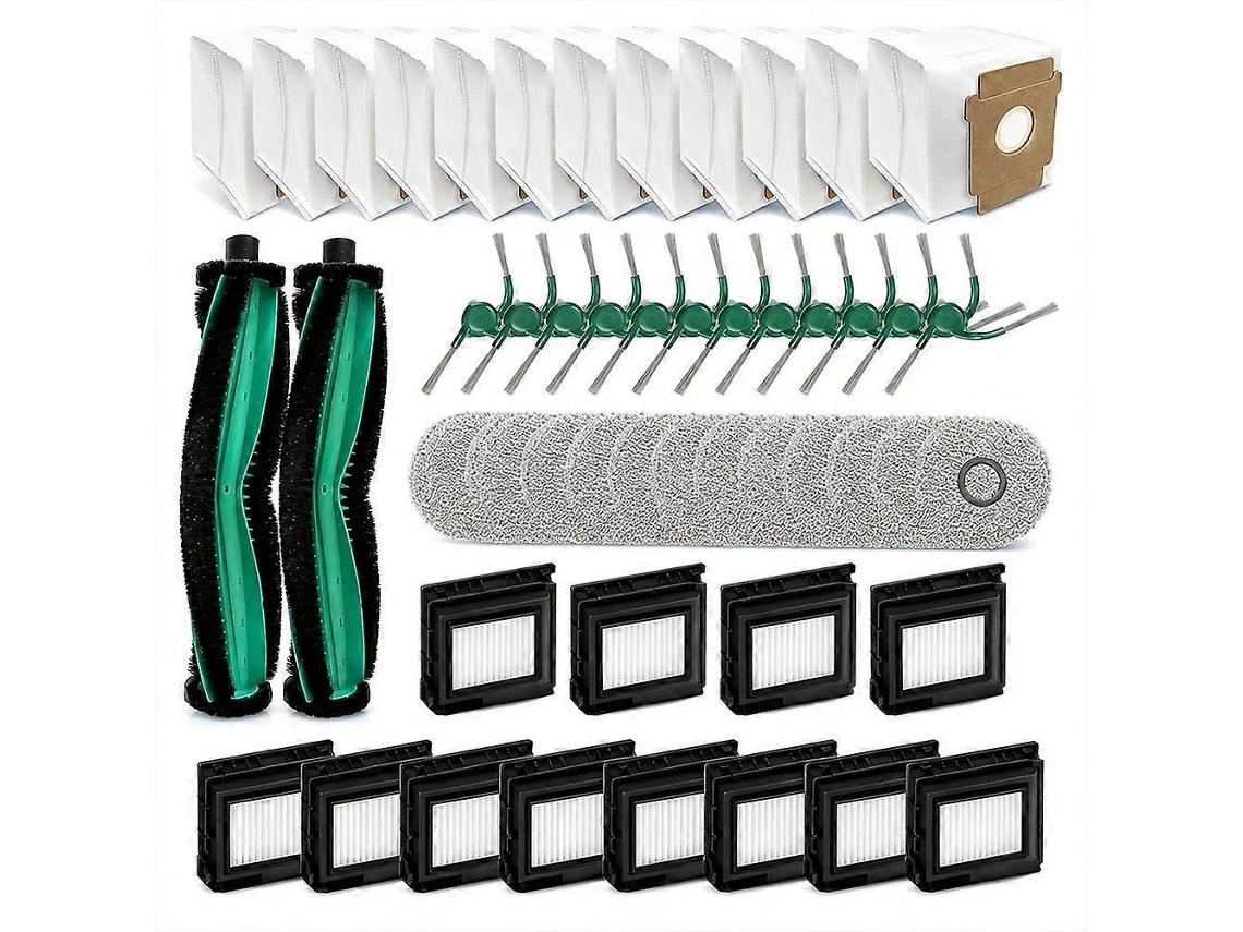 Para Irobot Roomba Plus 415x Combo/ 415 Combo/ 515 Combo/ 575 Combo: Escova Lateral Principal, Filtro, Pano De Limpeza, Saco De Pó