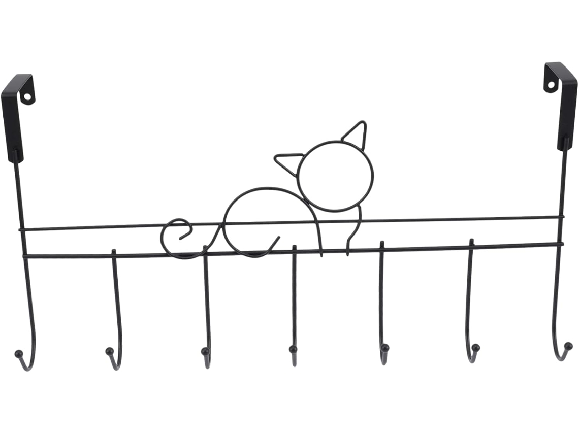 Suporte De Toalhas Em Formato De Gato, Necessidade De Furar, Porta