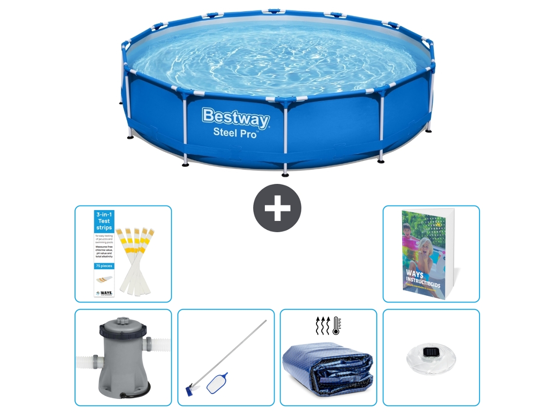Piscina Bestway Steel Pro Redonda 305x76 Cm 5 peças S305 BESTWAY