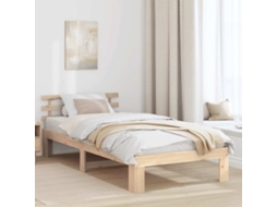 Vidaxl Estrutura da Cama com Cabeceira Natural 100 X 200 Cm