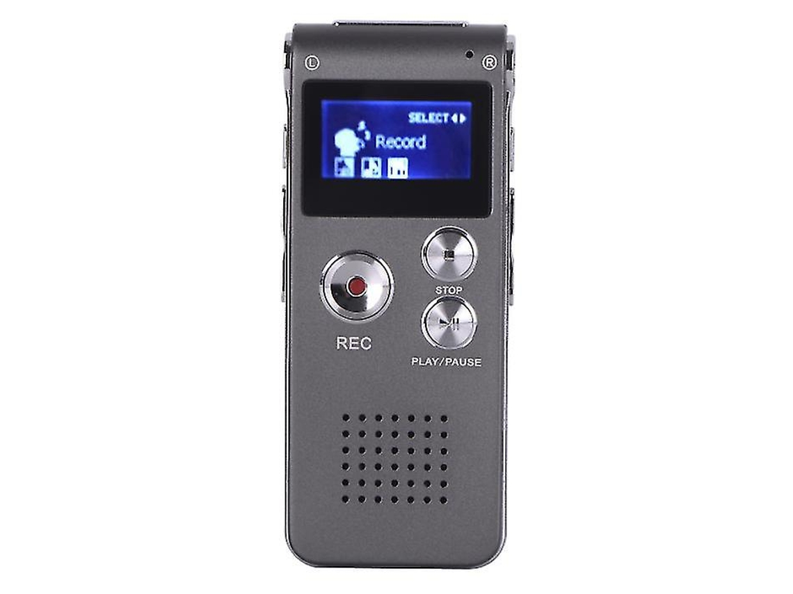 Gravador De 4gb Usb Recarregável, Com Áudio Digital Multifuncional E Mp3 Player Yizhood (cinza)