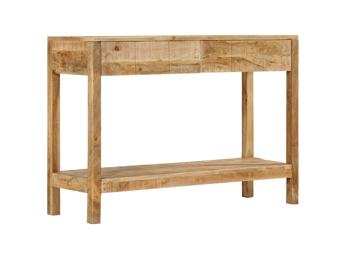 Vidaxl Mesa Consola C/ 2 Gavetas 110x35x75 Cm Madeira Mangueira Maciça