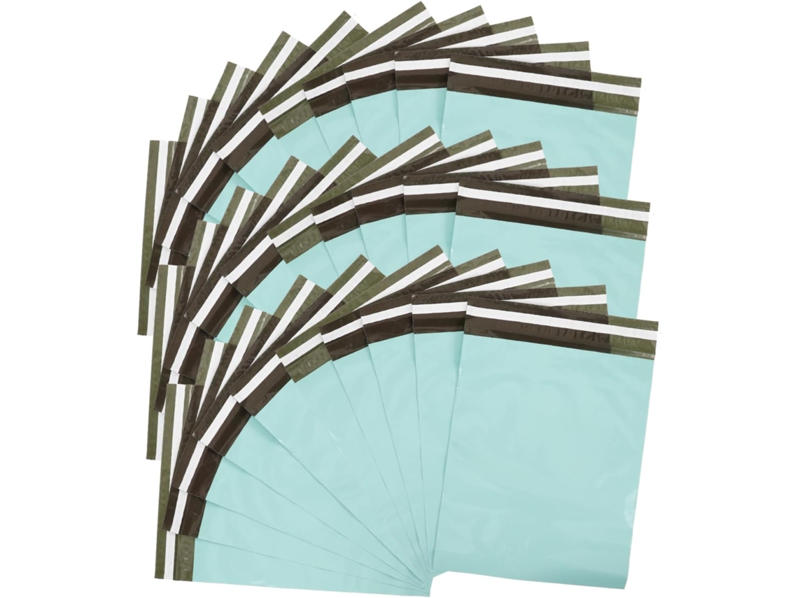 Sachets D'expédition Autoadesivos Verts Pe 50 Peças Para Vêtements