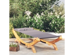 Vidaxl Espreguiçadeira Exterior 100x188,5x44cm Madeira Curva Antracite