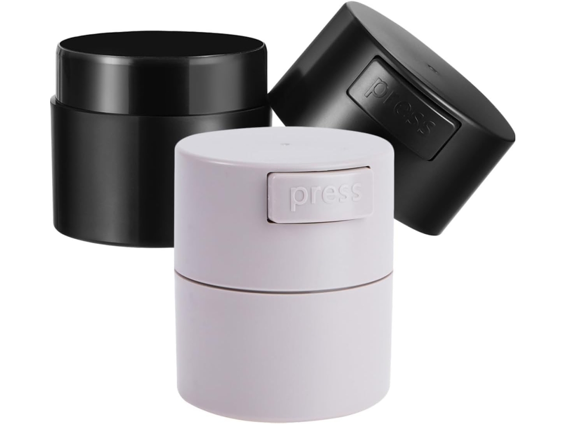 Conjunto De 2 Potes Para Cílios Postiços Herméticos, Compactos E Leves