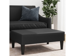 Vidaxl Apoio De Pés 77x55x31 Cm Couro Artificial Preto