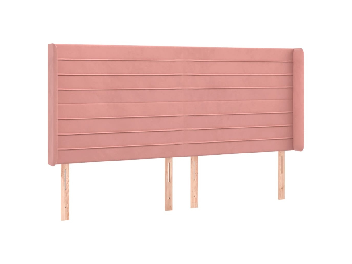 Headboard, Headboards Vidaxl Cor-de-rosa Veludo (163 X 16 X 118/128 Cm)