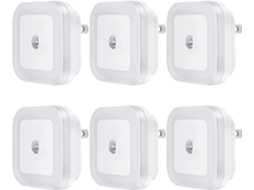 Luzes Noturnas De Led Com Sensor De Movimento, Ideais Para Corredores, Escadas, Quartos E Berçários. Luz Branca Diurna, Conjunto Com 6 Unidades