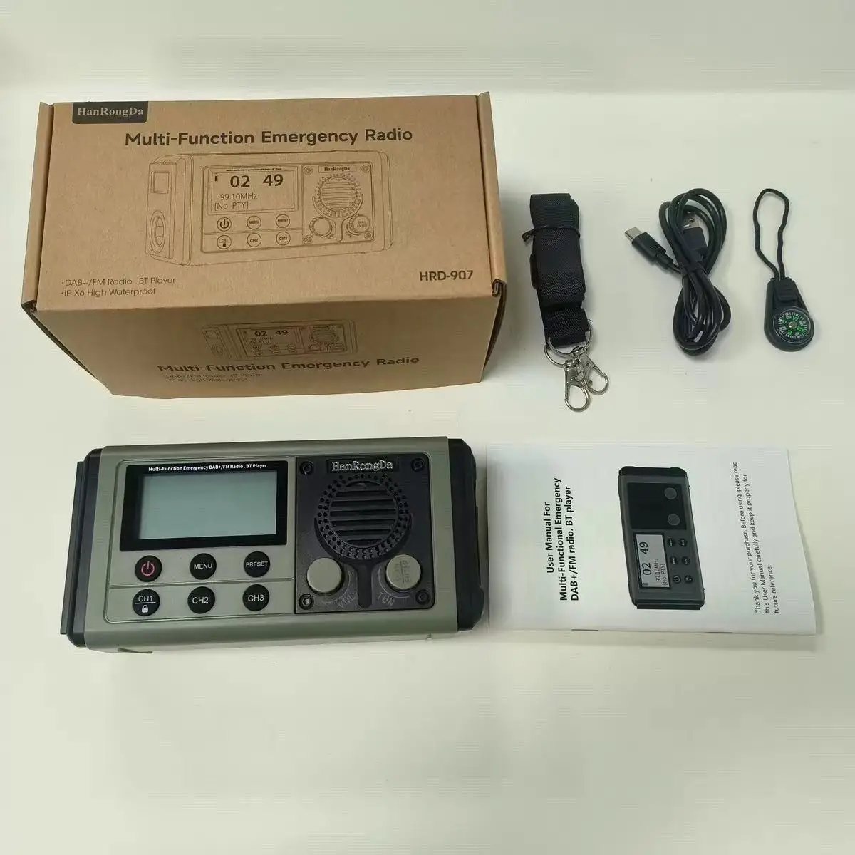 Mini Rádio FM Alta Sensibilidade com Alto Falante Potente, Visor Led, Gravação MDUG