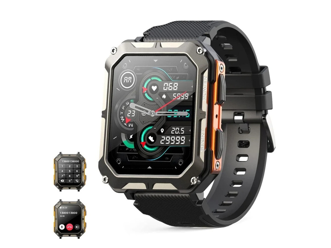 Smartwatch militar com chamadas, compatível com iOS e Android, rastreador de atividade física e resistência Bestvite