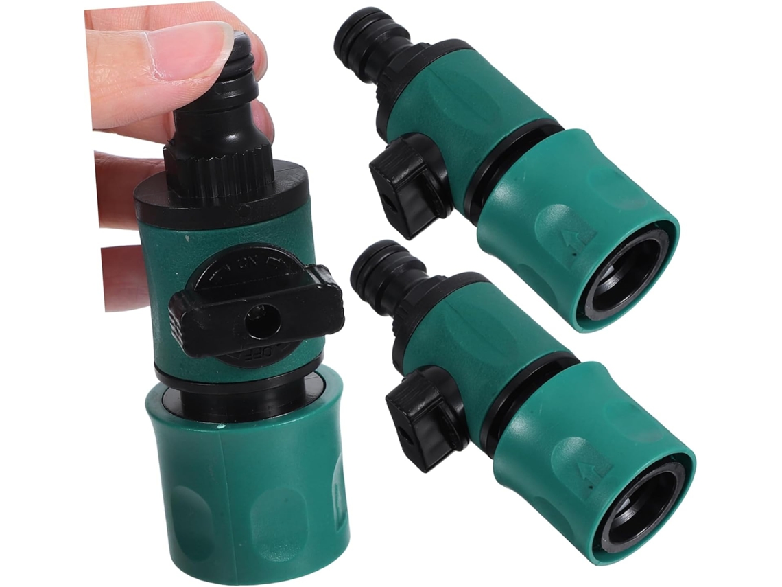 Conjunto De 3 Conectores Rápidos Plástico Para Mangueira Jardim Com