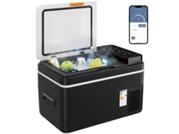 Refrigerador para carro TOPBRICO, 30 litros, controle app, modos max/eco, 12/240V, preto